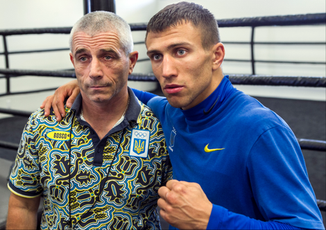 Anatoly and Vasyl Lomachenko, October 2013. Photo credit: AP